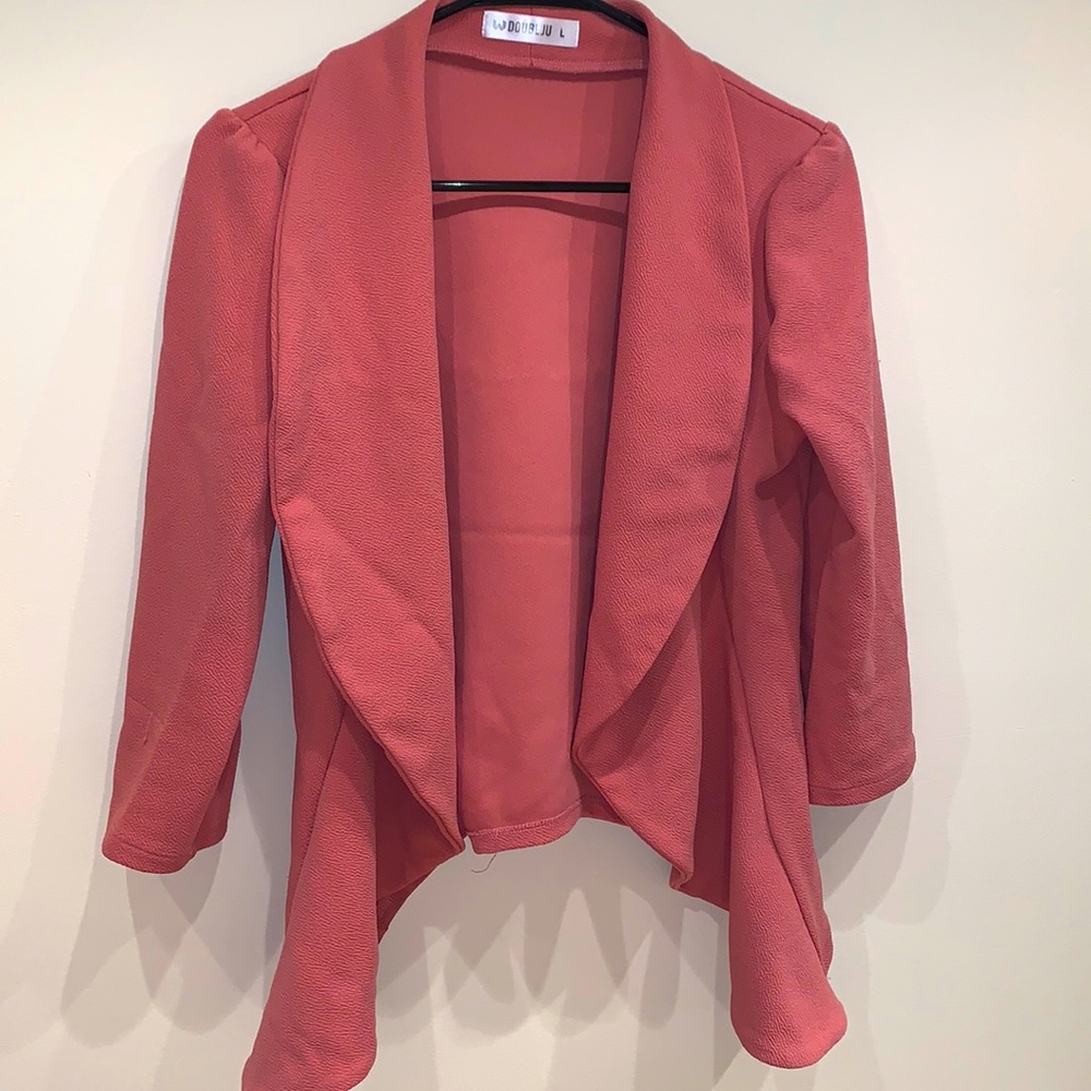 3/4 sleeve blazer